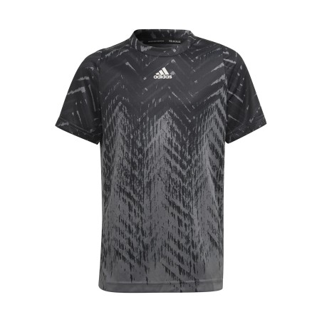 Tee-shirt ADIDAS boy noir/gris (H38987)