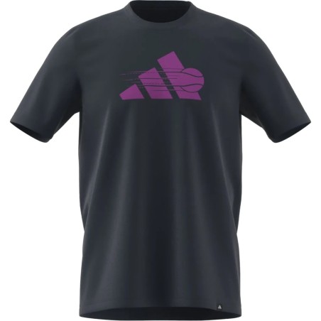 TEE SHIRT ADIDAS HOMME NOIR/VIOLET