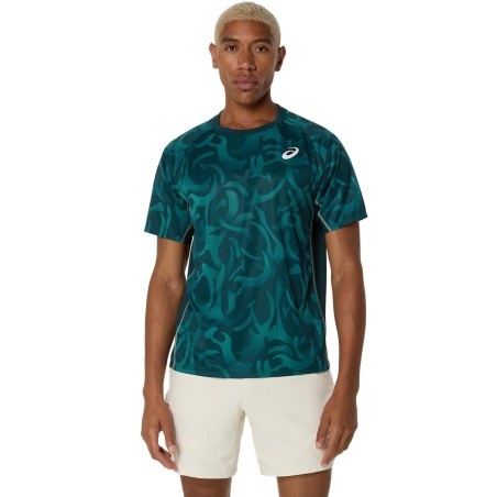 Tee-shirt ASICS Men GAME SS TOP Saxon Green ( 2041A323-300 )