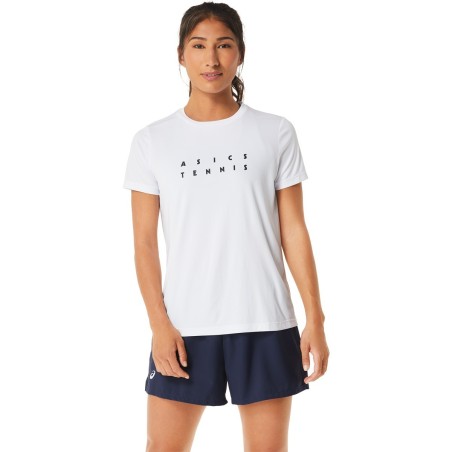 Tee-shirt ASICS Women COURT GRAPHIC Blanc ( 2042A259-415 )