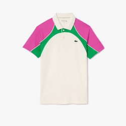Polo LACOSTE AO Blanc Rose Vert (DH8955)