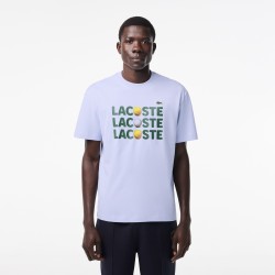 Tee-shirt LACOSTE Bleu balles (TH7370_J2G)
