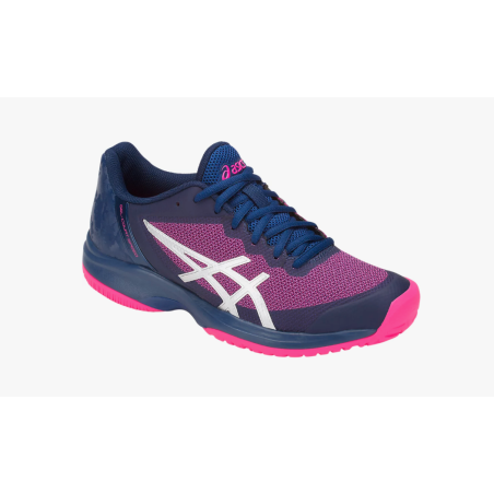 Chaussure tennis ASICS Court Speed Bleu/Pink (E850N-400)