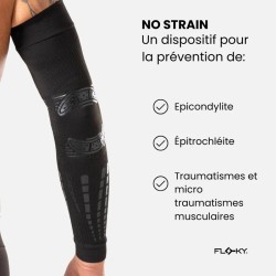 Manchon FLOKY Arm Sleeve No Strain Evolution Noir (1 pièce)