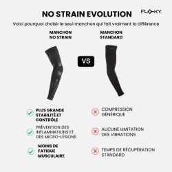 Manchon FLOKY Arm Sleeve No Strain Evolution Noir (1 pièce)