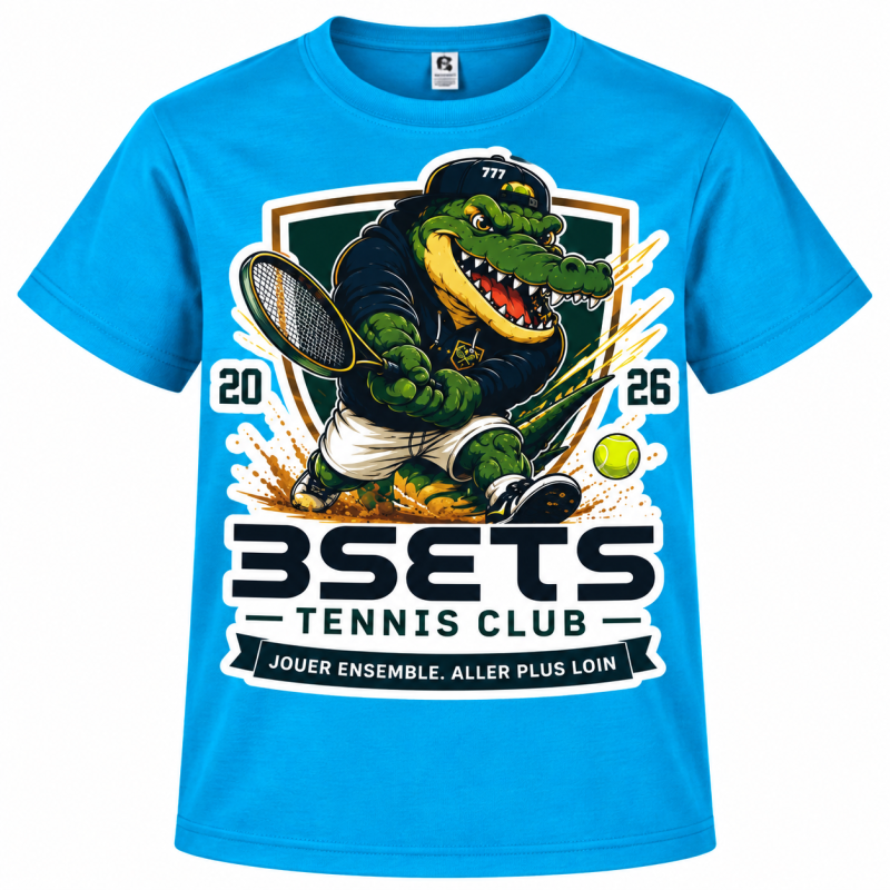 Tee-Shirt Enfant Logo Croco Bleu