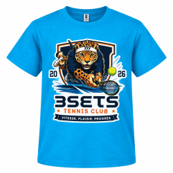 Tee-Shirt Enfant Bleu (Logo Crocodile/Leopard/Bouledogue)