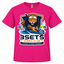 Tee-Shirt Enfant Rose (Logo Crocodile/Leopard/Bouledogue)