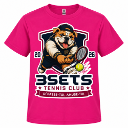 Tee-Shirt Enfant Rose (Logo Crocodile/Leopard/Bouledogue)