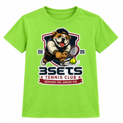 Tee-Shirt Enfant Vert (Logo Crocodile/Leopard/Bouledogue)