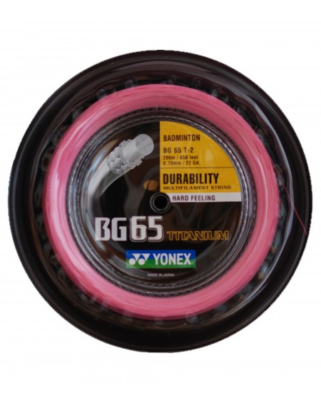 Bobine Yonex BG 65 TI Rose (200 m)