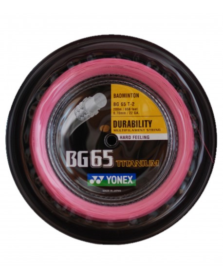 Bobine Yonex BG 65 TI Rose (200 m)