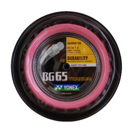 Bobine Yonex BG 65 TI Rose (200 m)