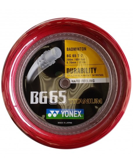 Bobine Yonex BG 65 TI Rouge (200 m)