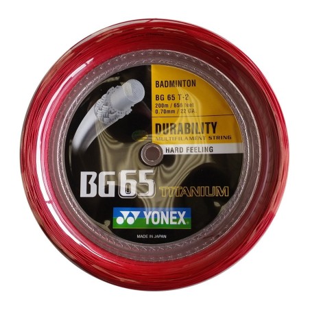 Bobine Yonex BG 65 TI Rouge (200 m)