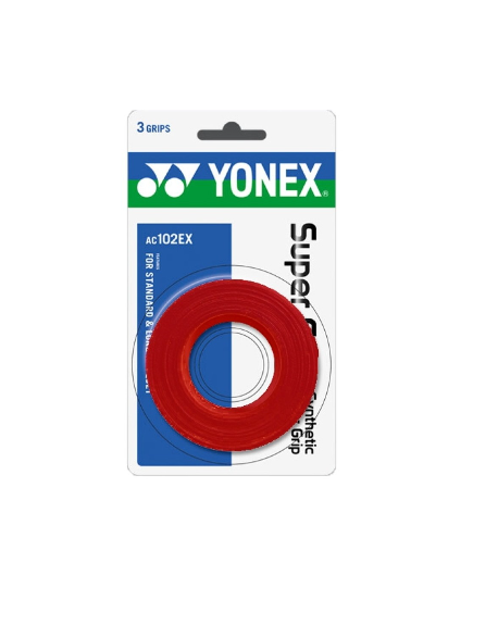 YONEX SURGRIP AC102EX ( x3 )  - ROUGE