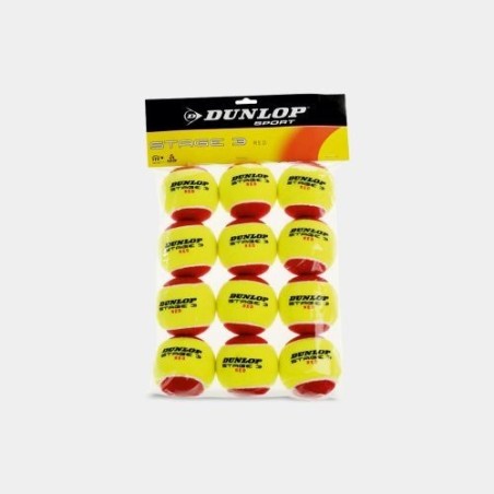 DUNLOP BALLES STAGE 3 ROUGE ( x12 )