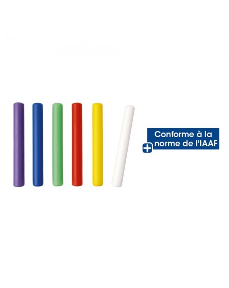 LOT DE 6 TEMOINS PLASTIQUE