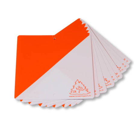 BALISES PLASTIQUES ORANGE 15X15CM - LOT DE 10