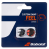 BABOLAT ANTI-VIBRATEUR CUSTOM DAMP FEEL ( x2 ) - NOIR/ROUGE/BLANC