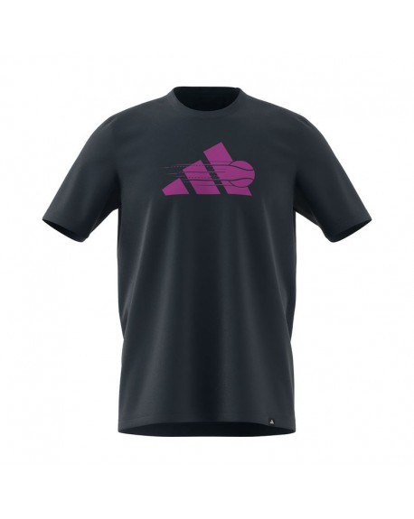 TEE SHIRT ADIDAS HOMME NOIR/VIOLET